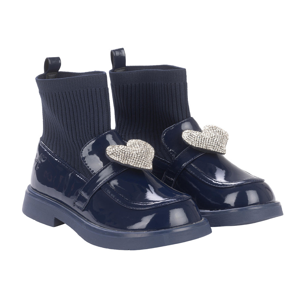 A Dee Mary Jane Navy BTS Sock Wellies For Girls