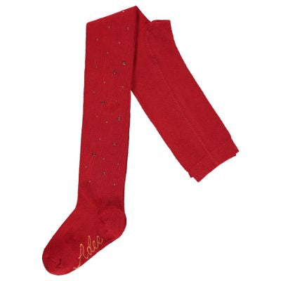 A Dee Girls Red Diamanté Tights