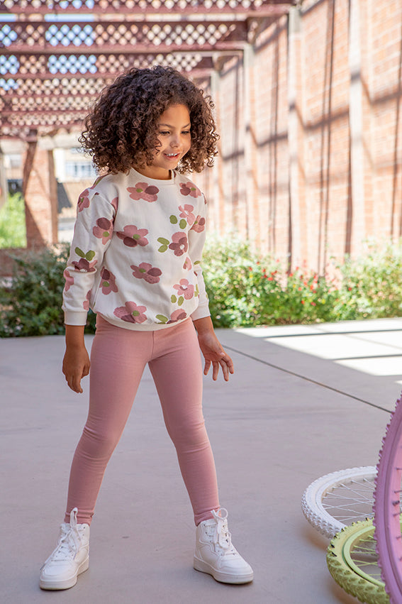 Babybol girls 2 piece floral top & leggings outfit set