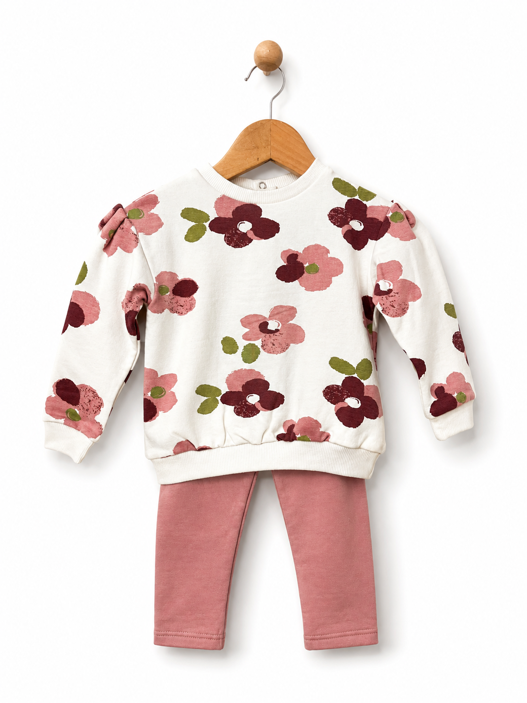 Babybol girls floral sweatshirt and leggings outfit set
