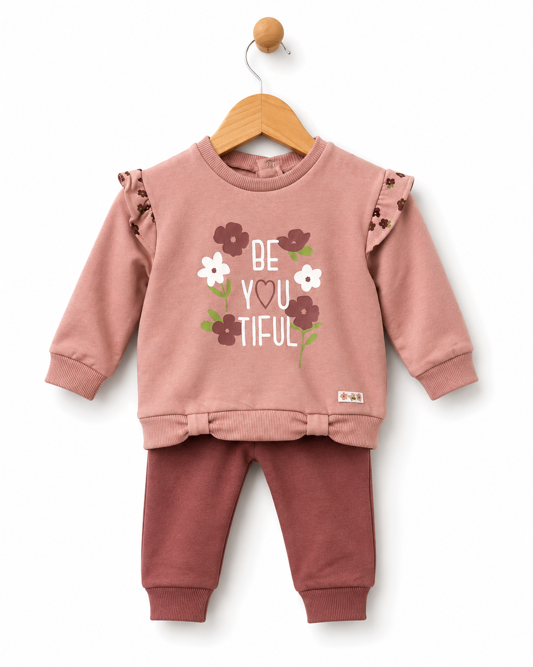 Babybol Be Youtiful sweatshirt and joggers outfit set for baby girls