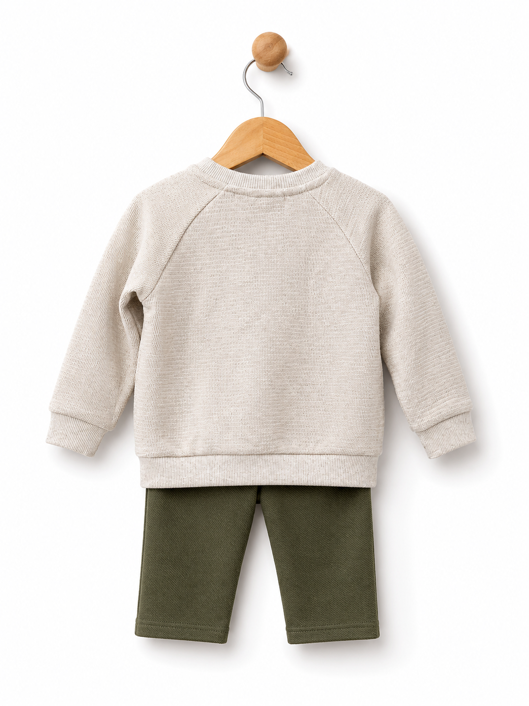Babybol boys khaki trousers and sweatshirt set