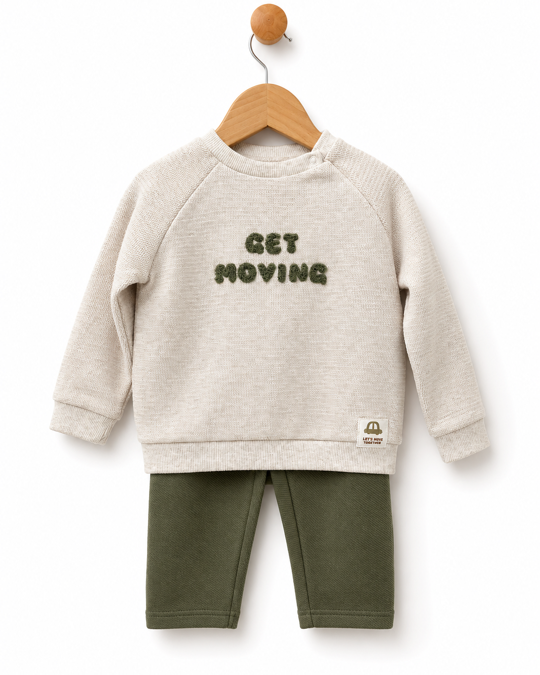 Babybol Get Moving 2 piece outfit gift set for baby boys & toddlers
