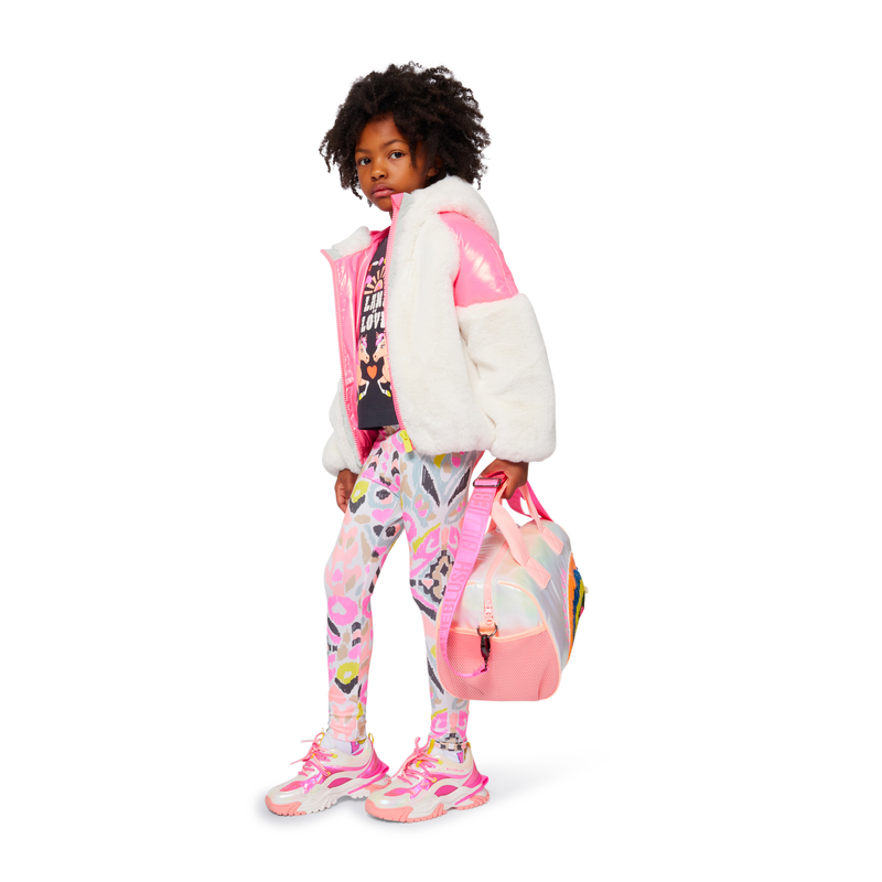Billieblush girls fleece jacket — styled with outfit, full look