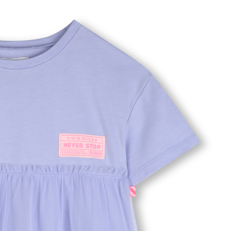 Billieblush girls t shirt style dress bodice detail logo patch