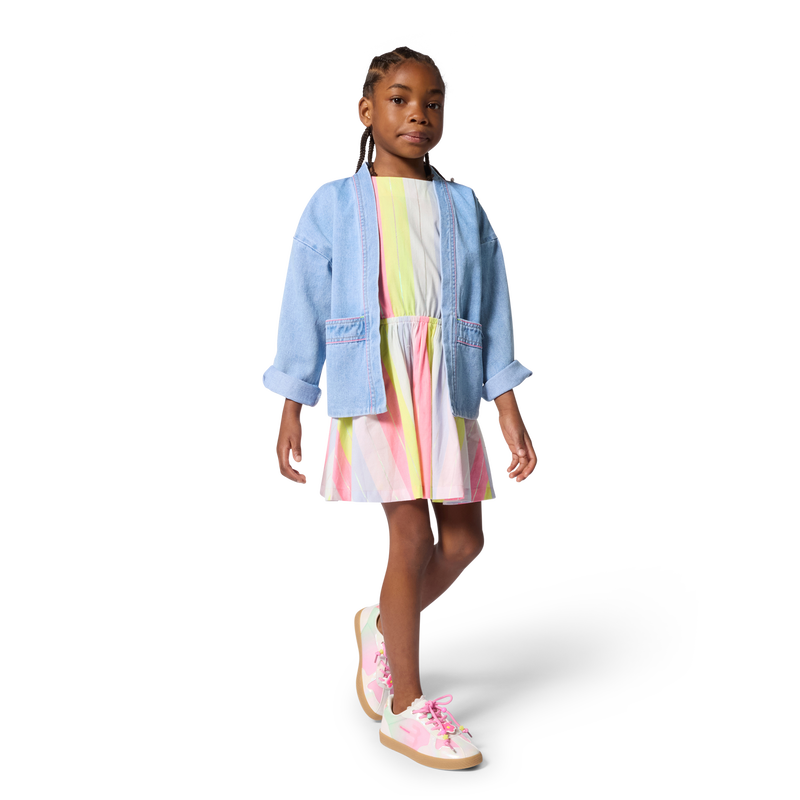 Billieblush girls outfit trainers styled pink green lace up