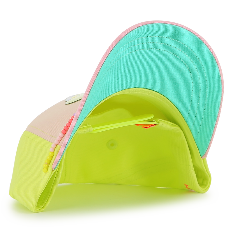 Billieblush girls cap underside brim turquoise lining detail