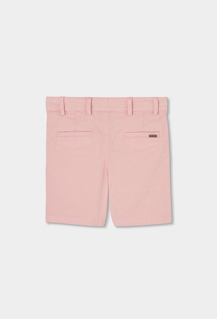 boys pink bermuda shorts baby toddler back view cotton