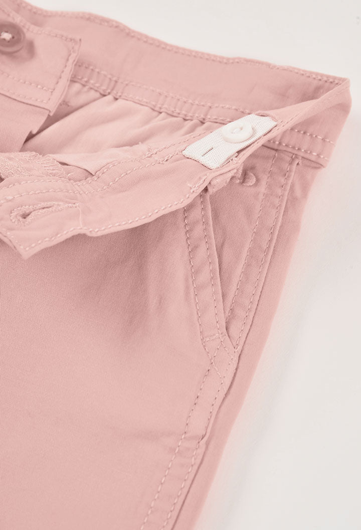 boys pink cotton shorts baby toddler pocket and waistband detail