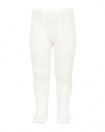 Condor girls ribbed cotton tights in cream