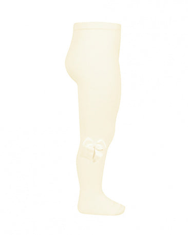 Condor beige girls bow tights by Condor