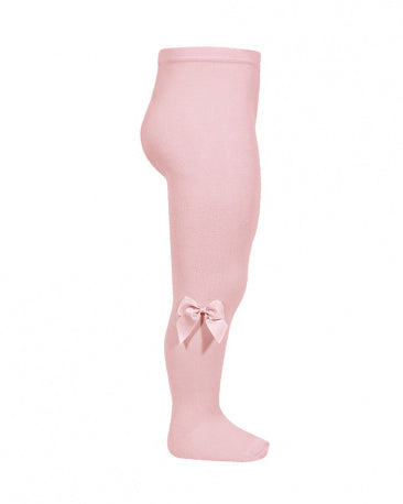 Condor light pink bow tights for baby girls and toddlers