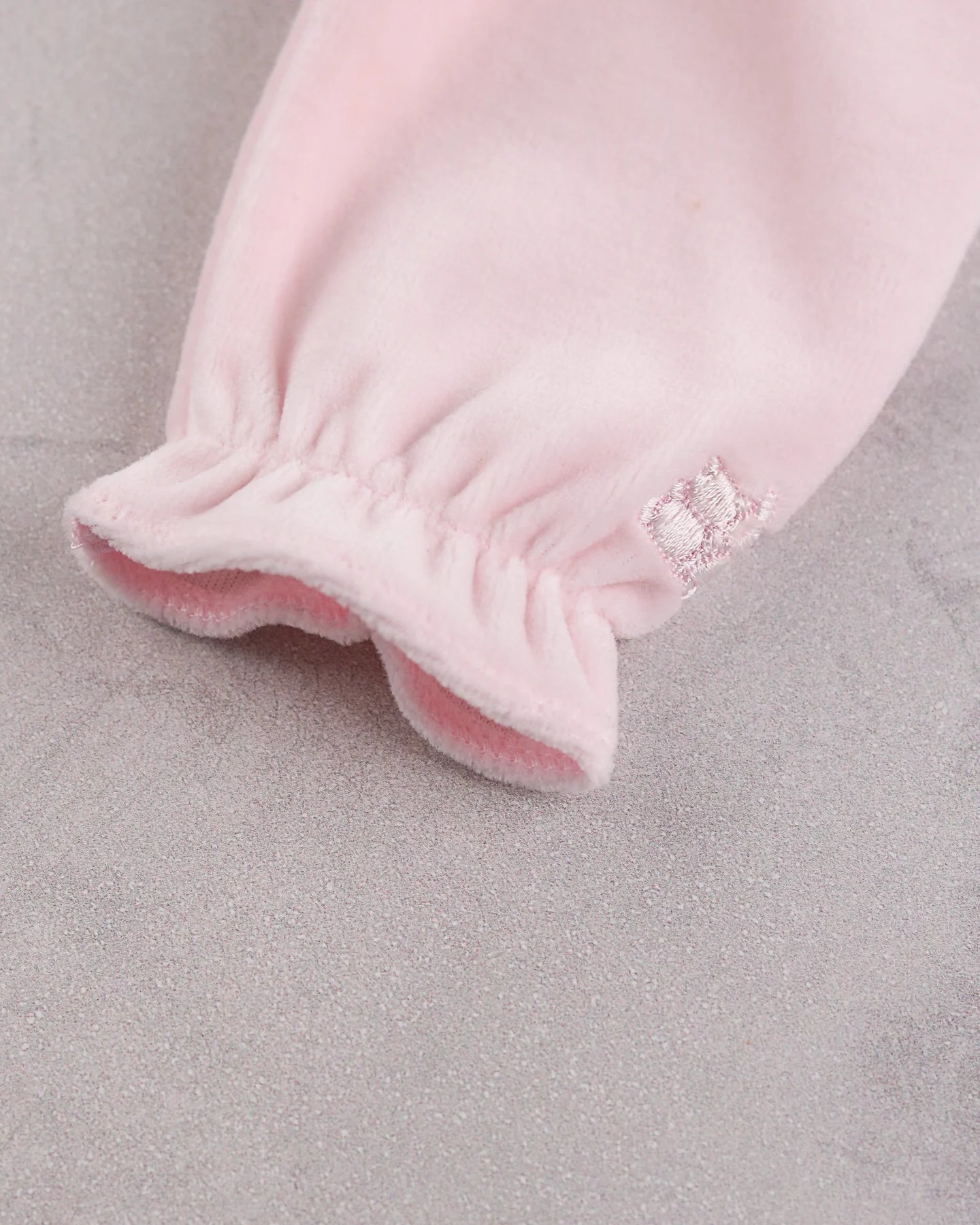 Emile et Rose Maddy baby girls pink babygrow sleeve cuff detail