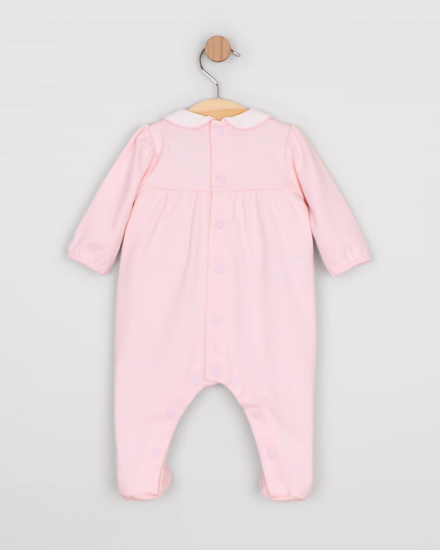 Emile et Rose Matilda pale pink romper and hat set from back