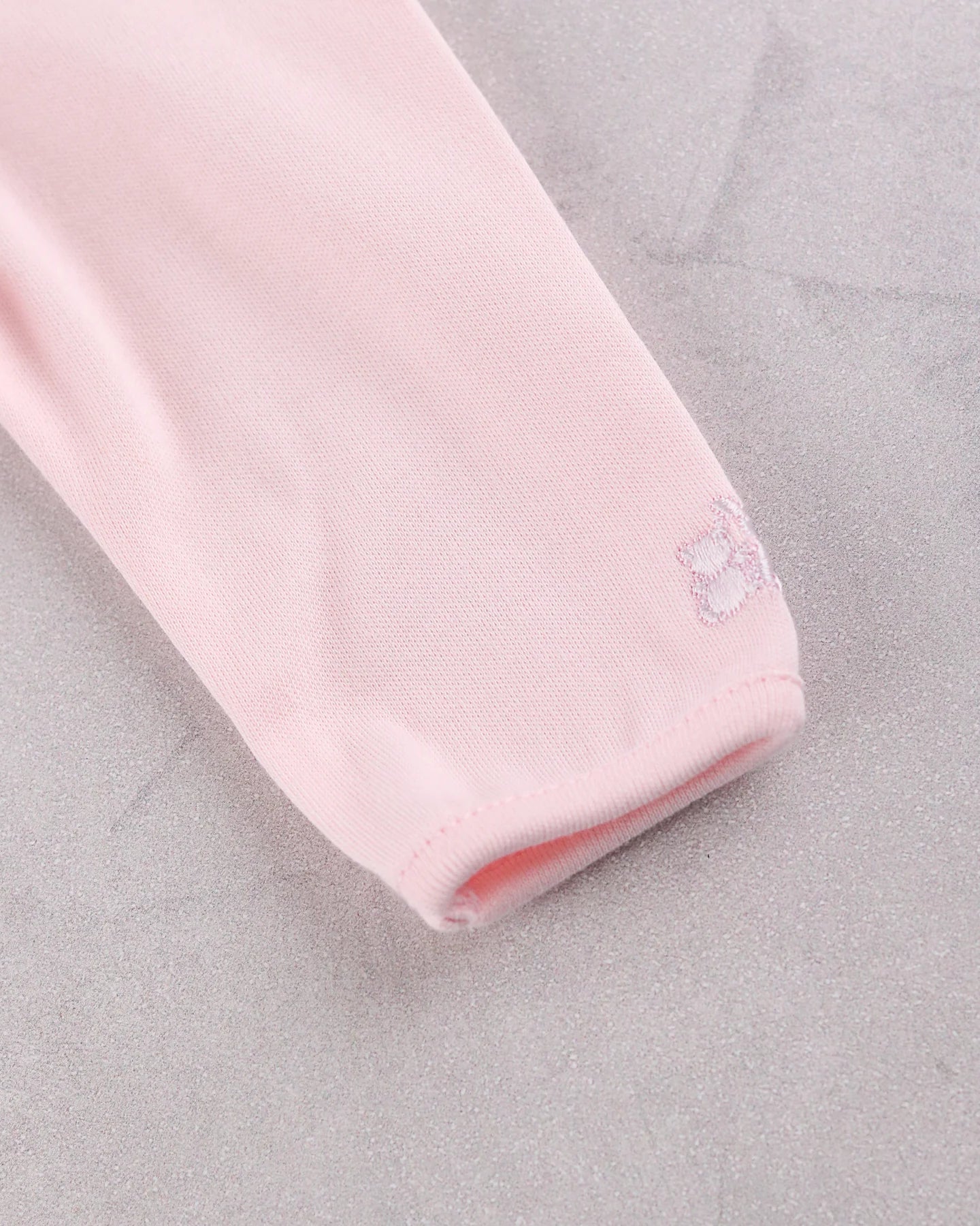 Emile et Rose Matilda baby girls pink romper sleeve cuff detail