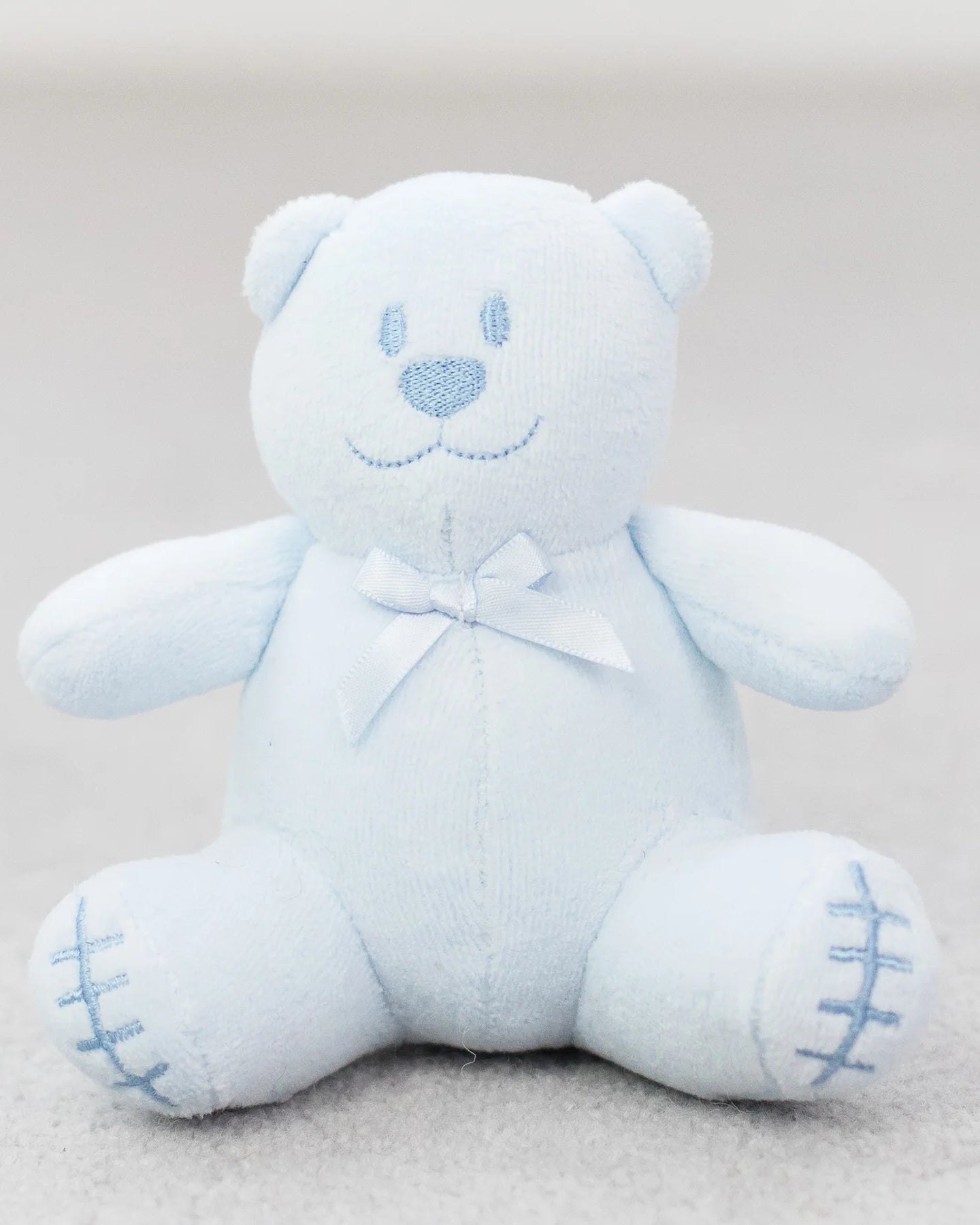 Emile et Rose pale blue teddy bear soft toy from newborn baby gift set