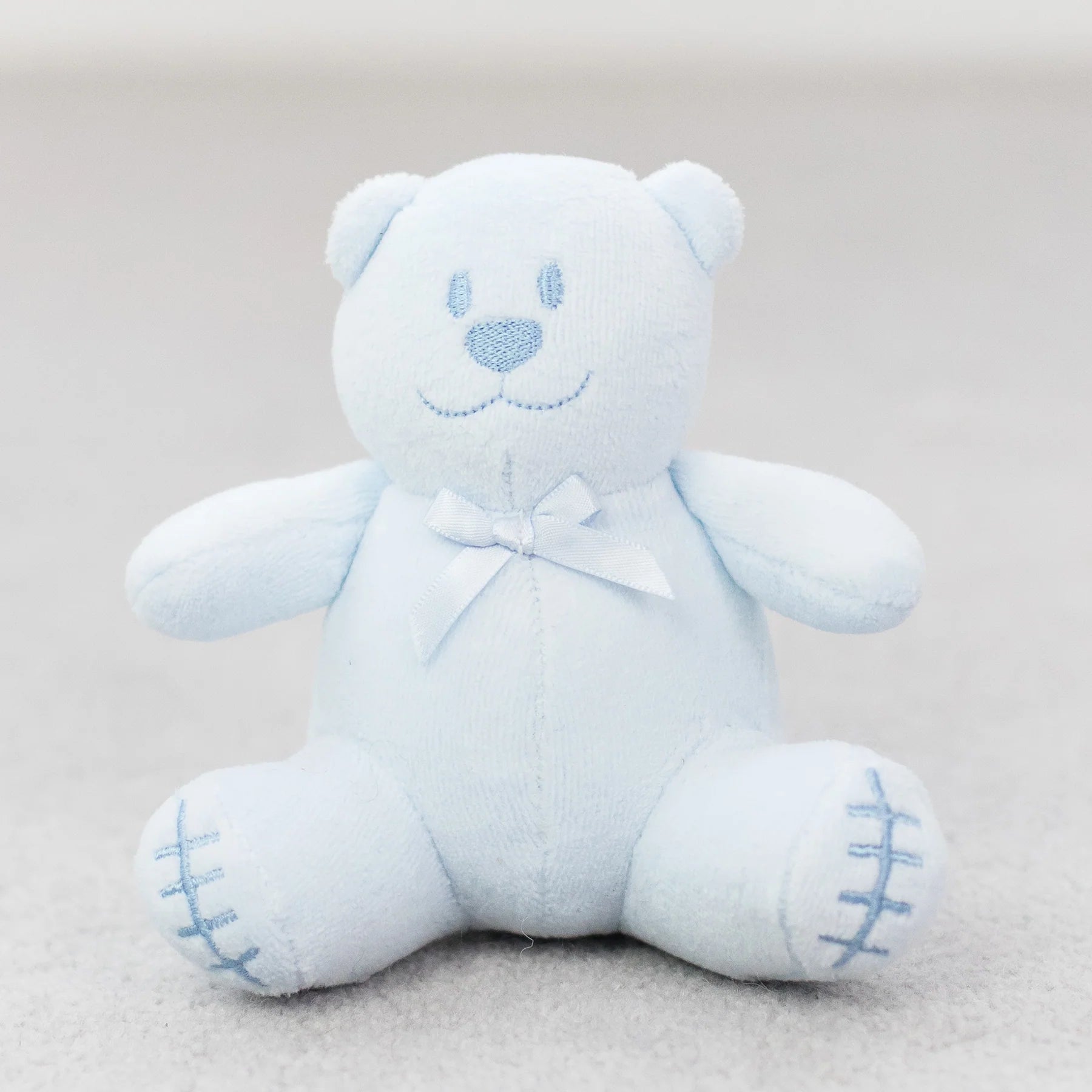 Emile et Rose pale blue teddy bear soft toy from newborn baby gift set