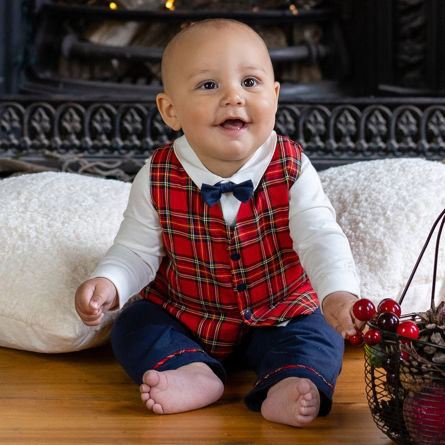 Emile et Rose Boys Campbell Christmas Tartan Outfit Set