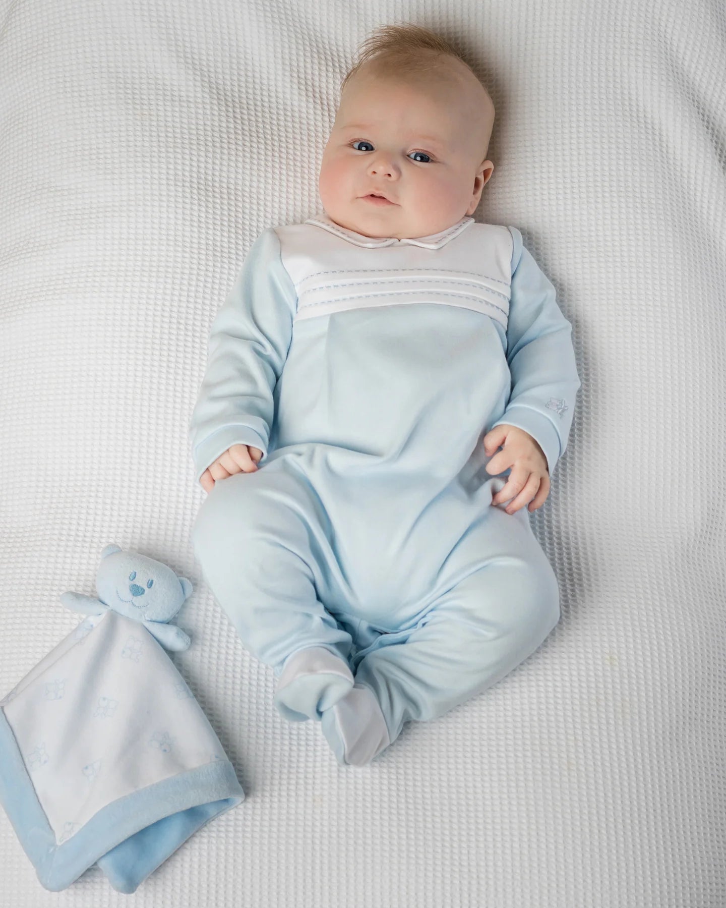 Emile et Rose Gavin baby comforter blanket with teddy bear head for newborn baby boy gift