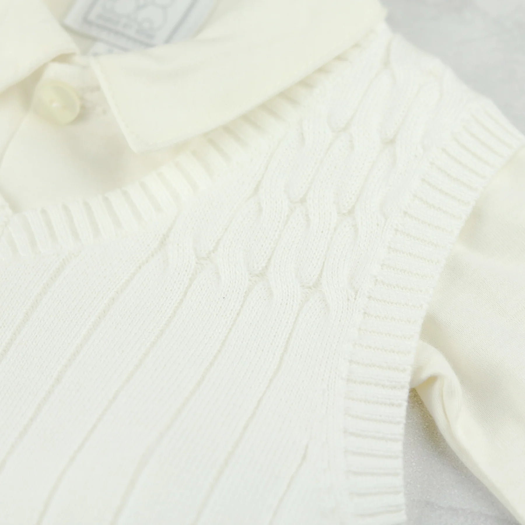 Emile et Rose George ivory smart trousers for baby boys christening outfit