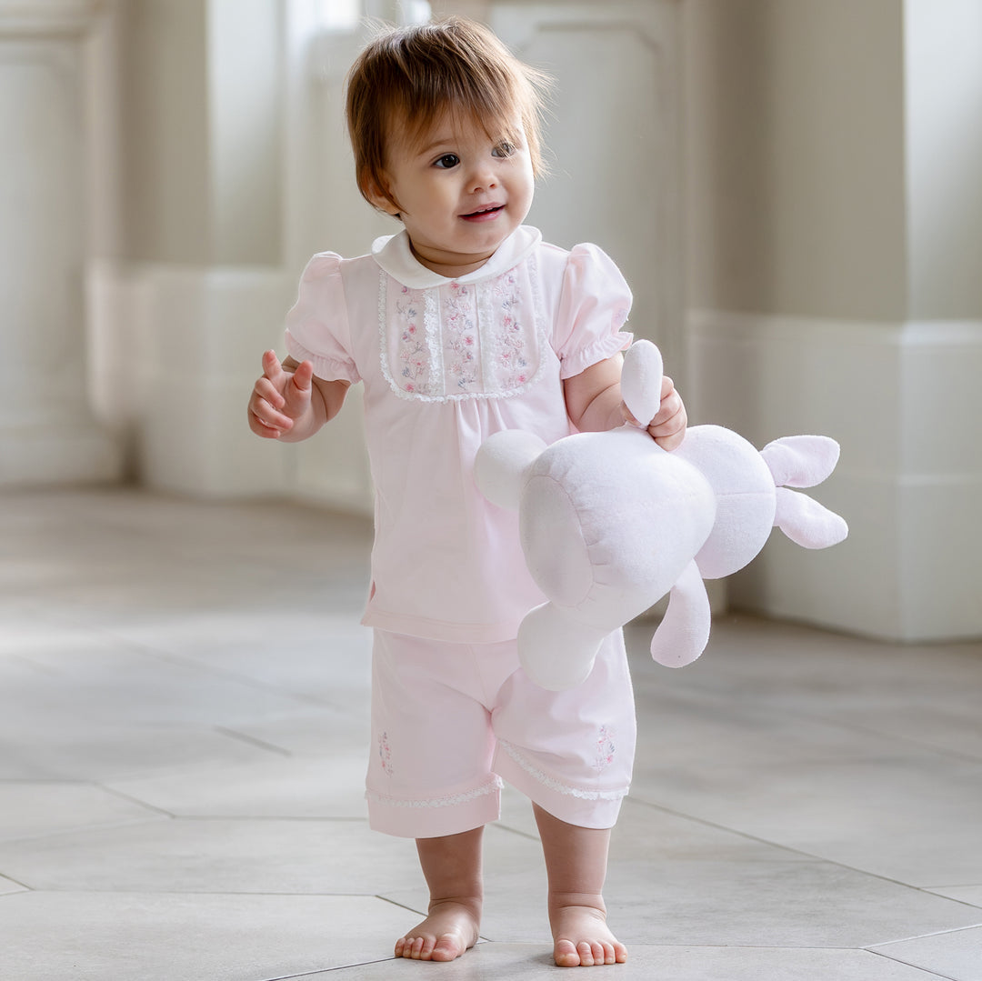 Emile et Rose pink baby occasion outfit set