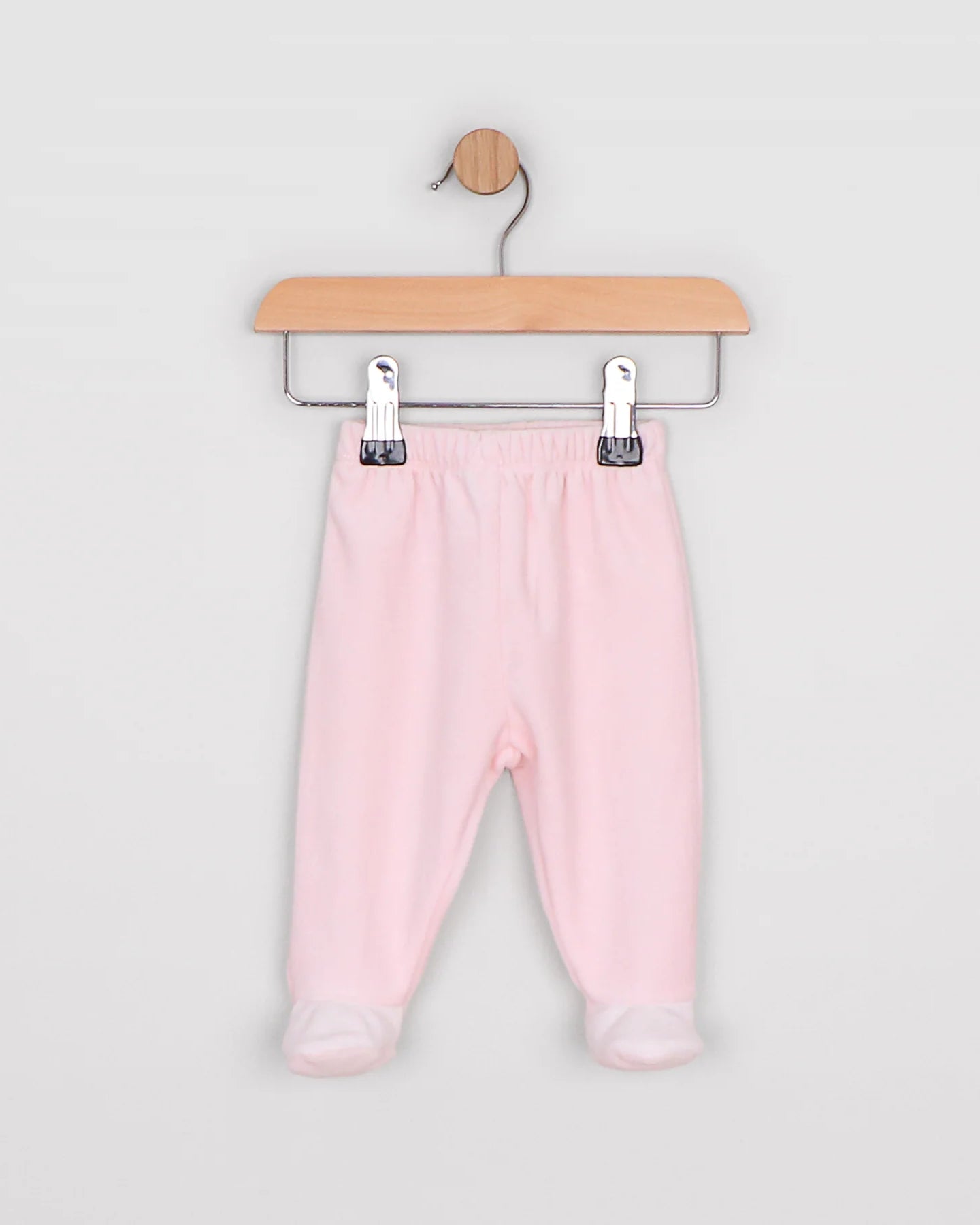 Coordinating pastel pink footed leggings from the Emile et Rose Michelle baby girls outfit