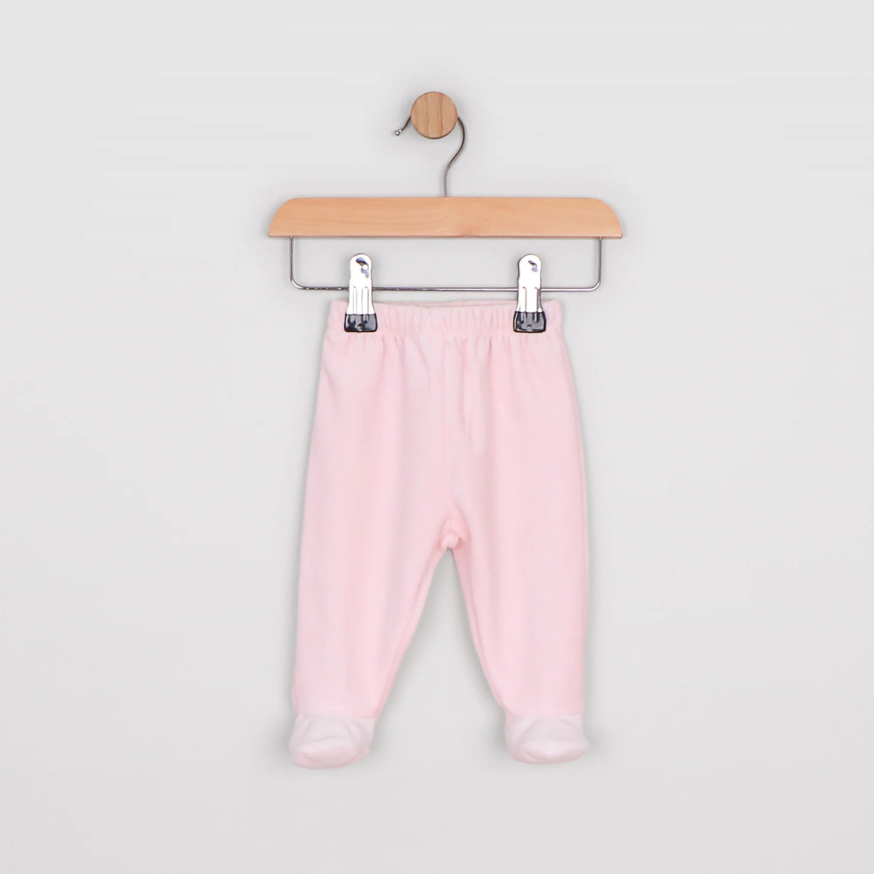 Coordinating pastel pink footed leggings from the Emile et Rose Michelle baby girls outfit