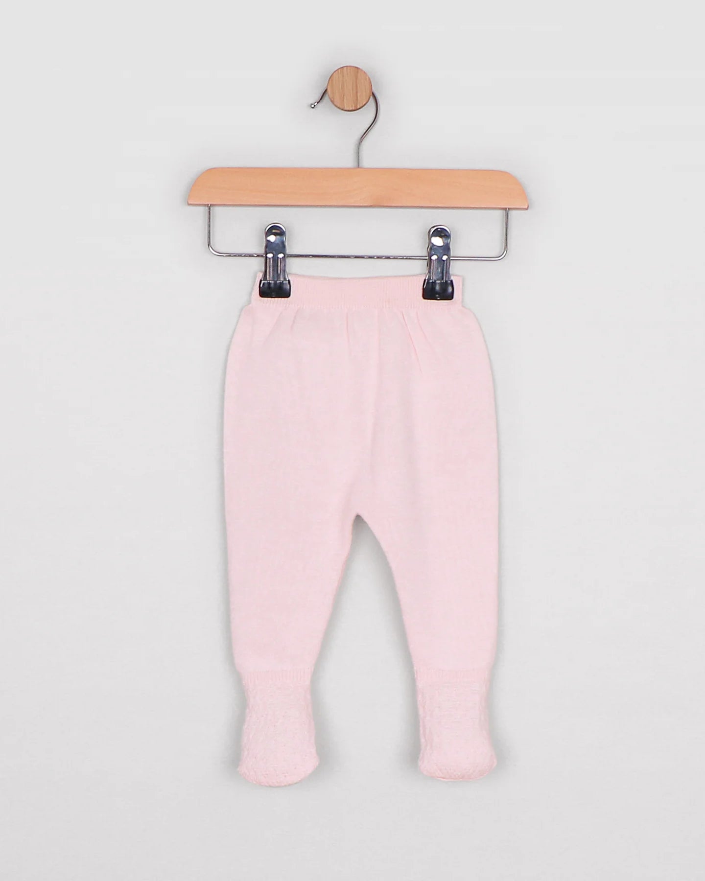 Coordinating footed leggings from the Emile et Rose Minny baby girls knit outfit set