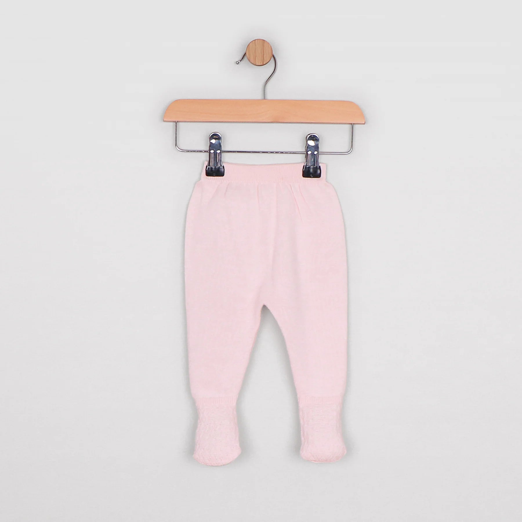 Coordinating footed leggings from the Emile et Rose Minny baby girls knit outfit set