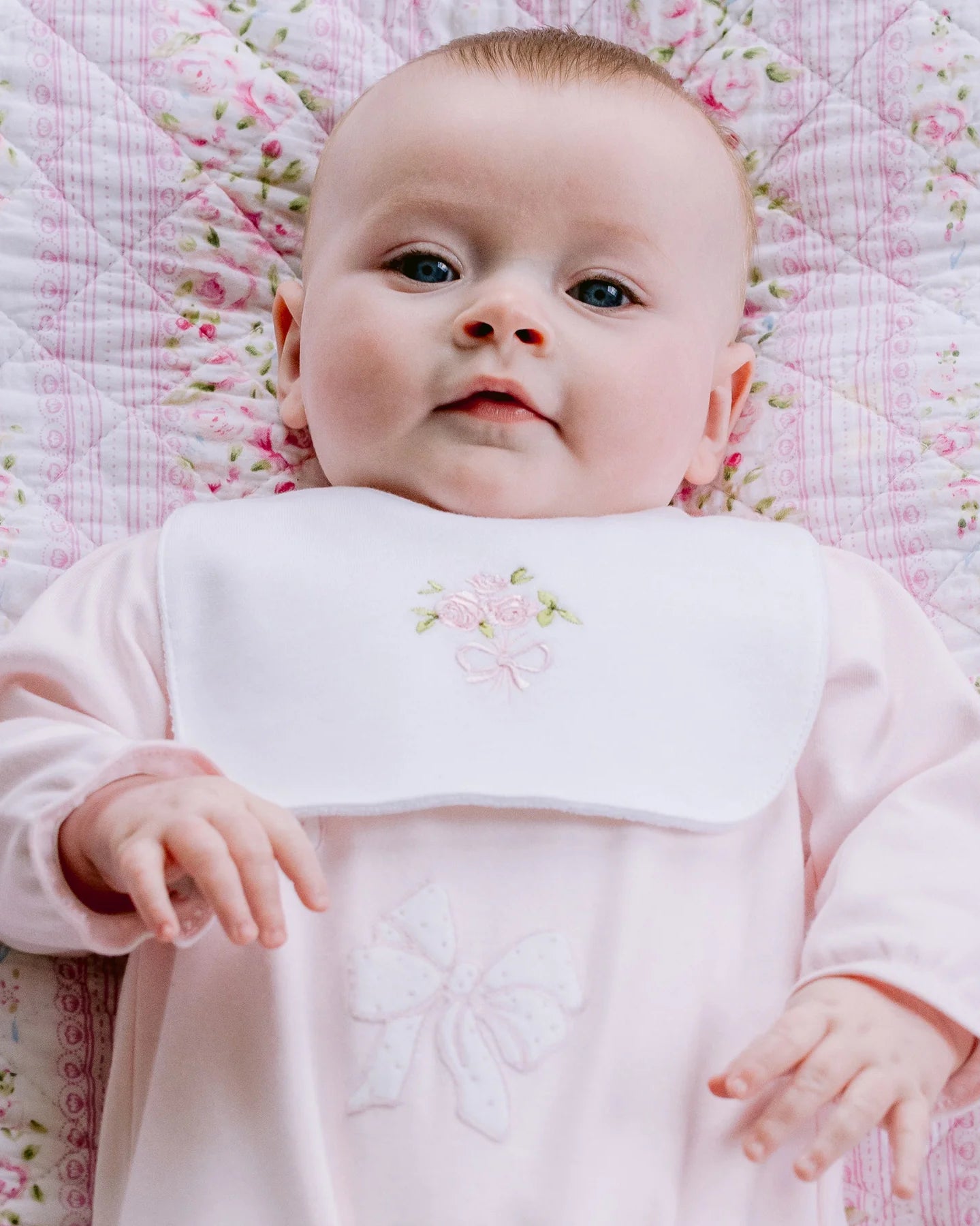 Emile et Rose Tilda newborn baby girls gift set with cotton bibs