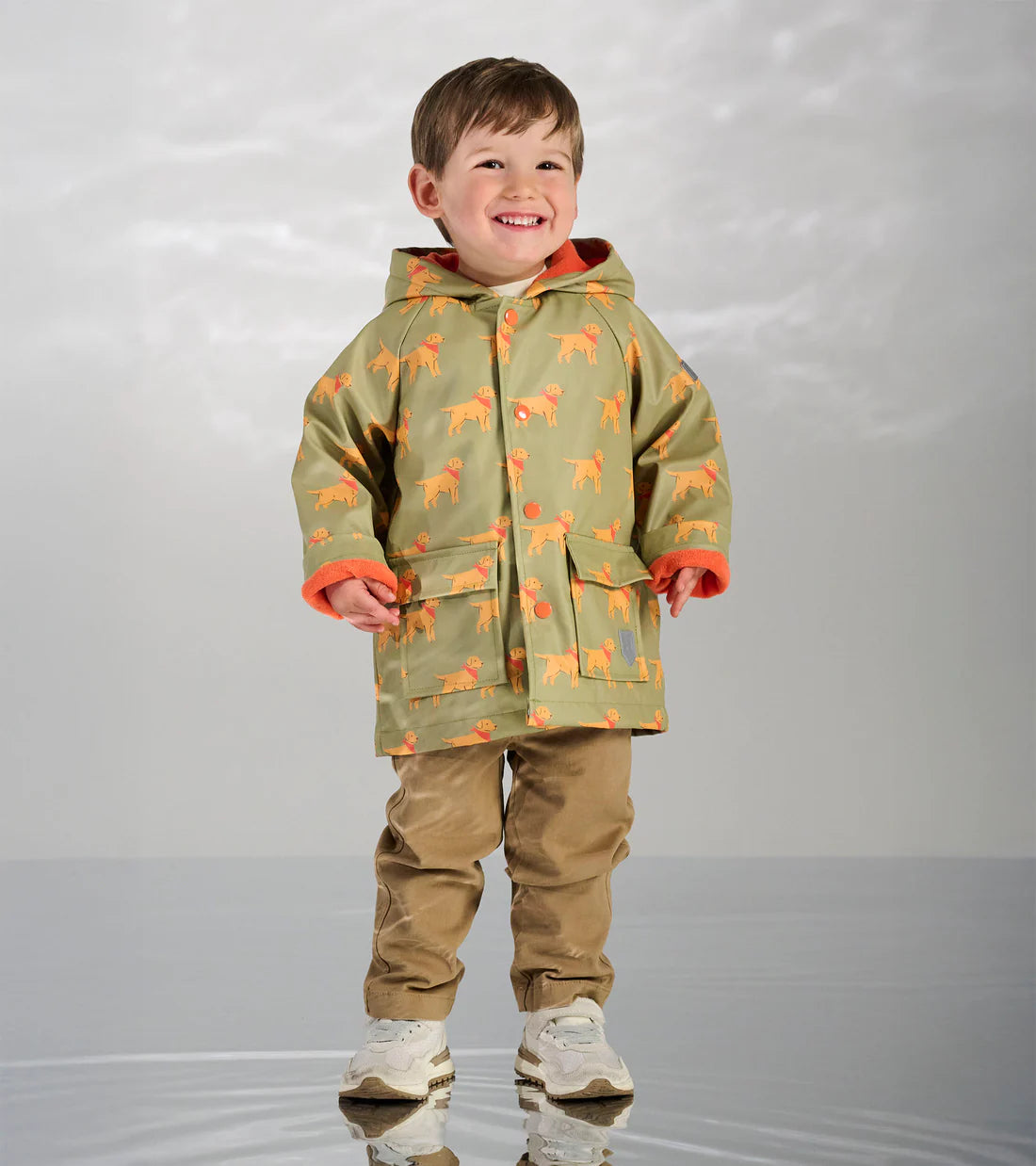 Hatley kids puppy raincoat worn by toddler