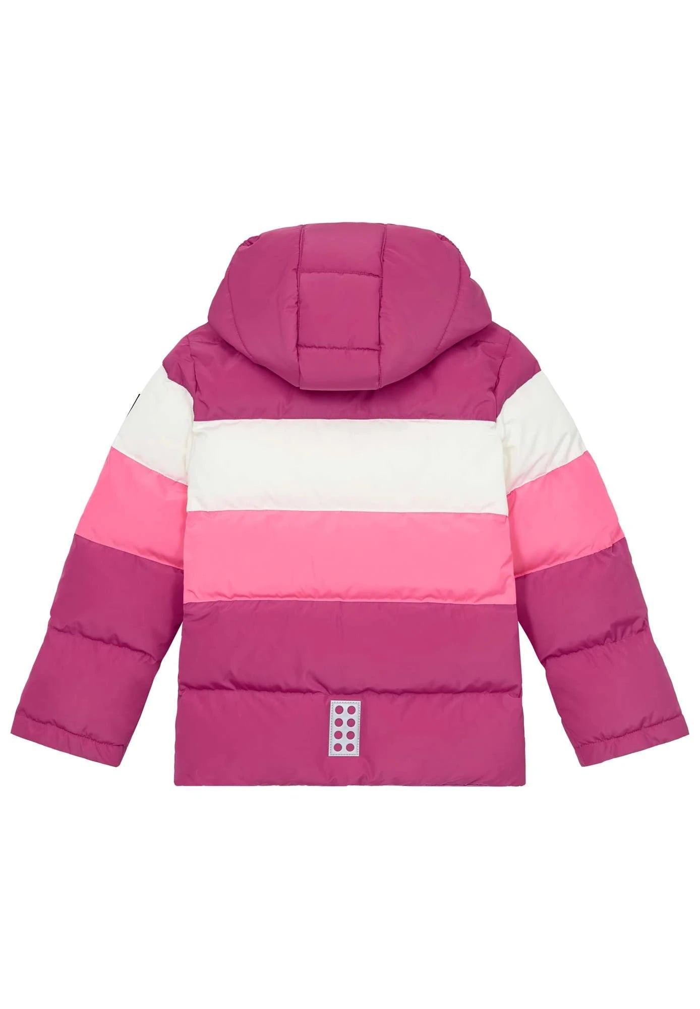 LEGO Wear girls puffer jacket — back view with hood