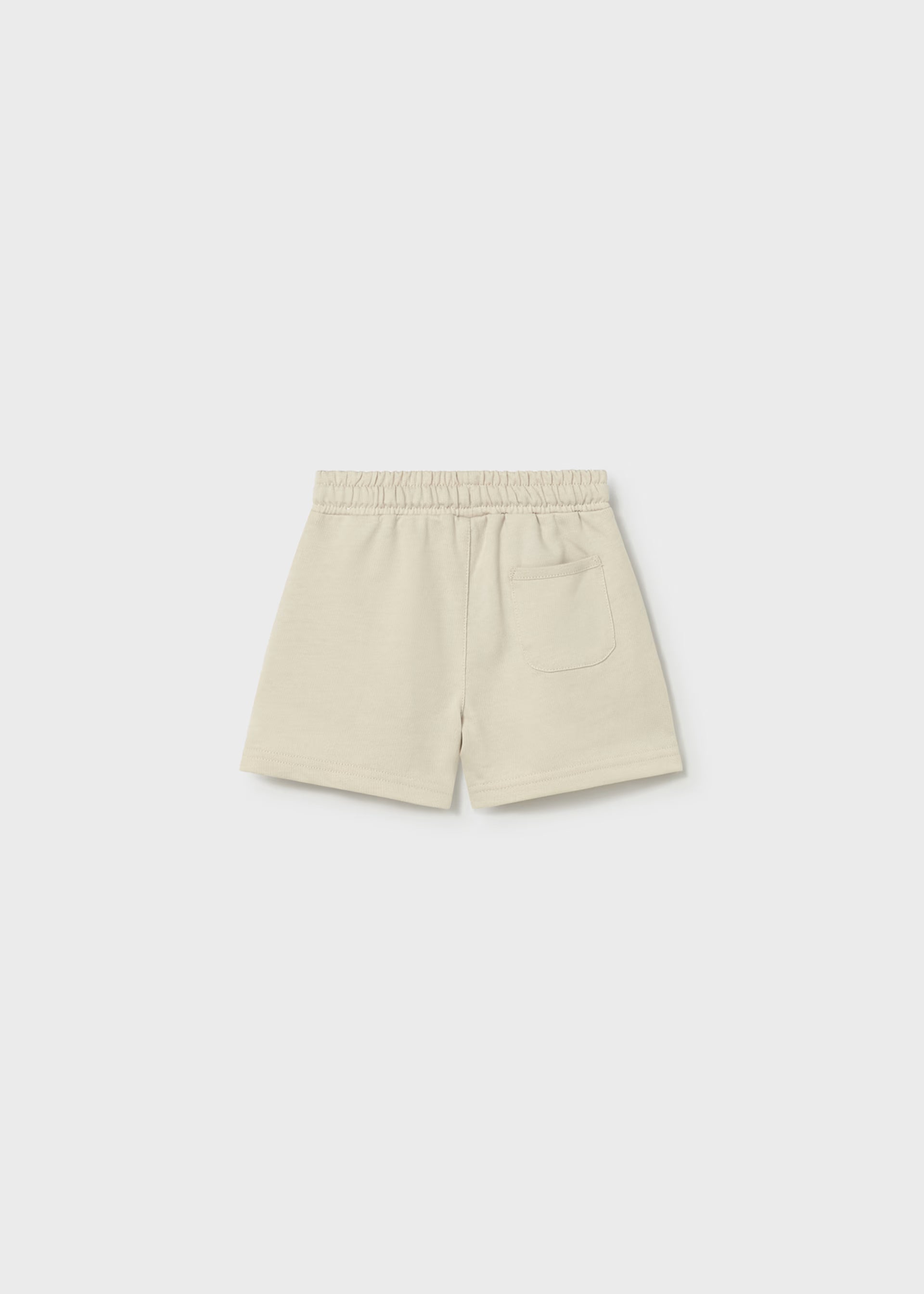 Mayoral boys beige cotton bermuda shorts back view baby toddler