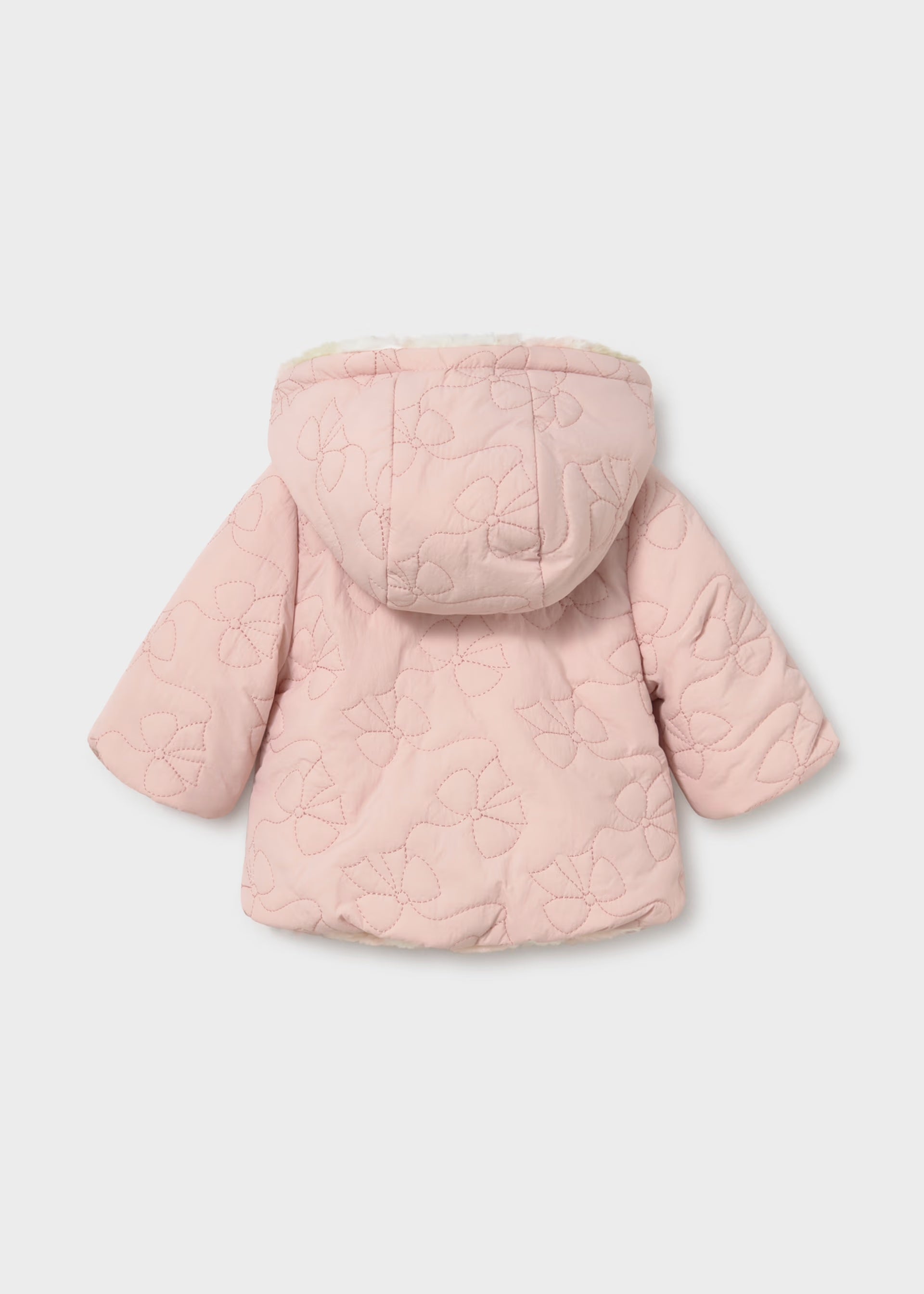 Blush pink baby girls winter coat by Mayoral