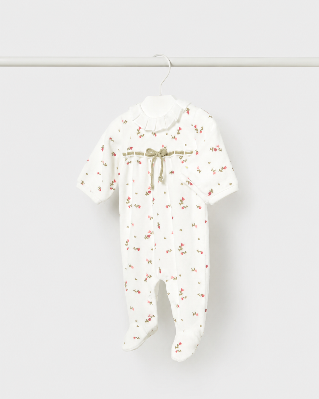 Mayoral newborn ivory floral sleepsuit for baby girls