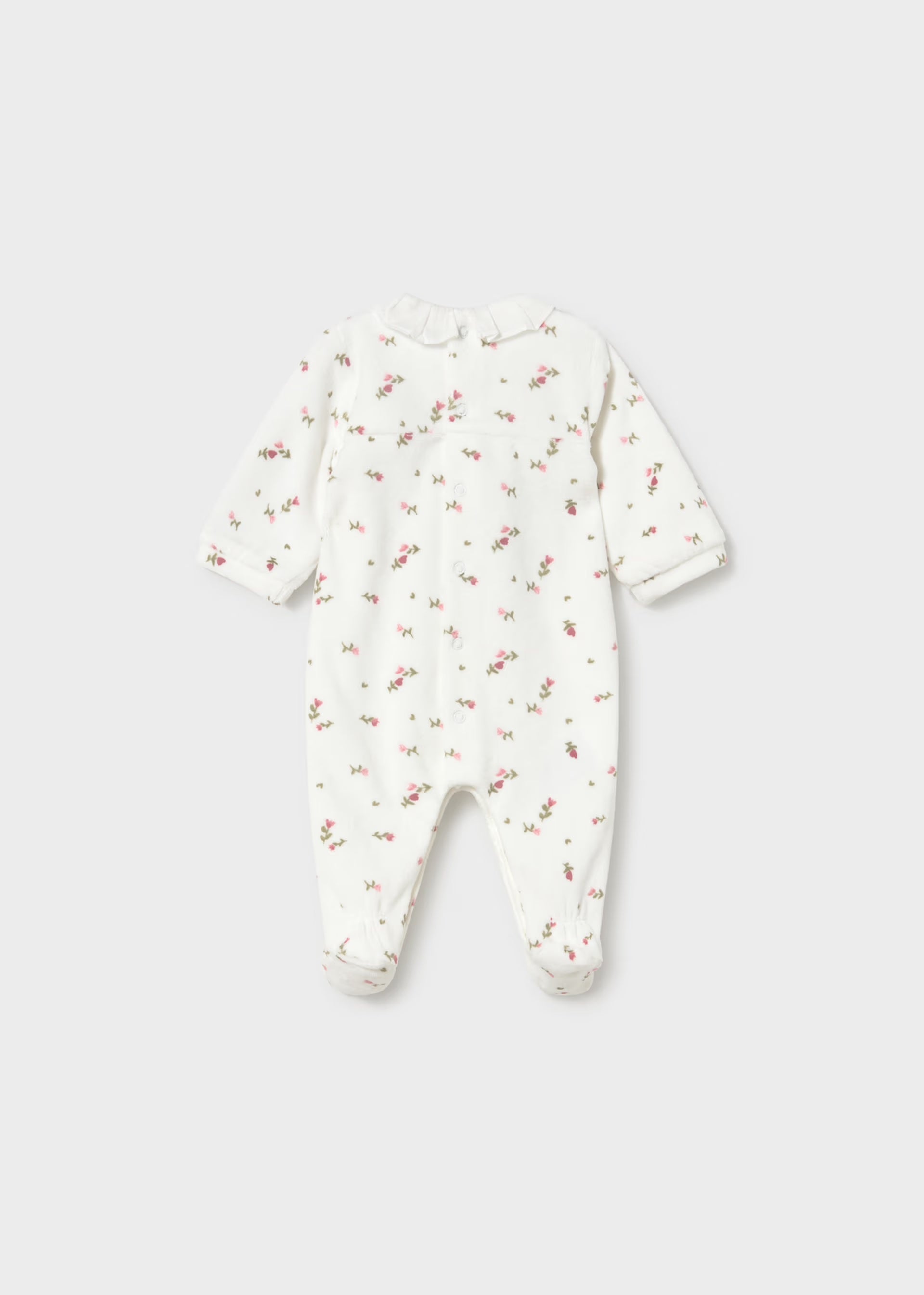 Mayoral ivory newborn babygrow with delicate floral print