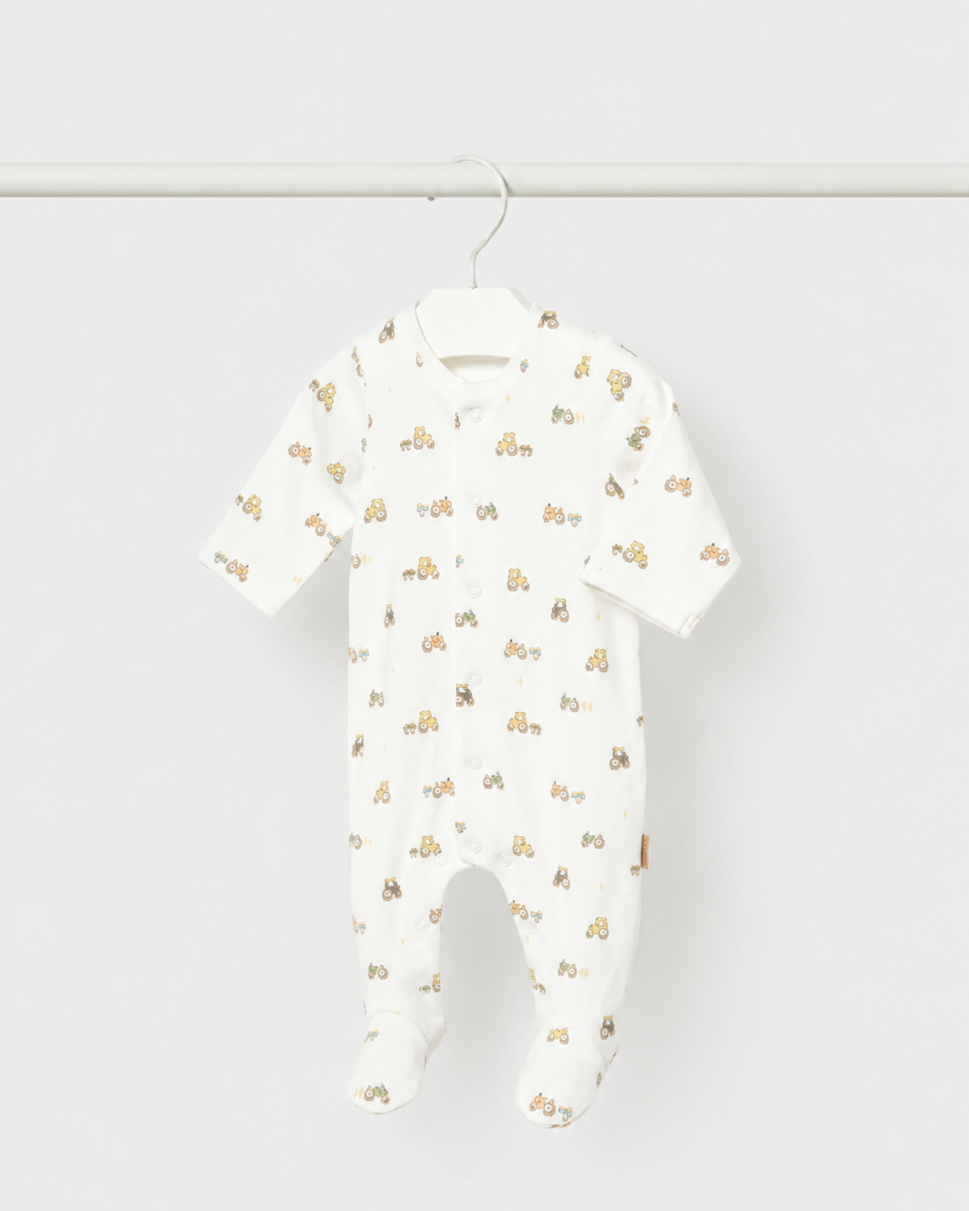Mayoral newborn baby boy farm tractor print babygrow