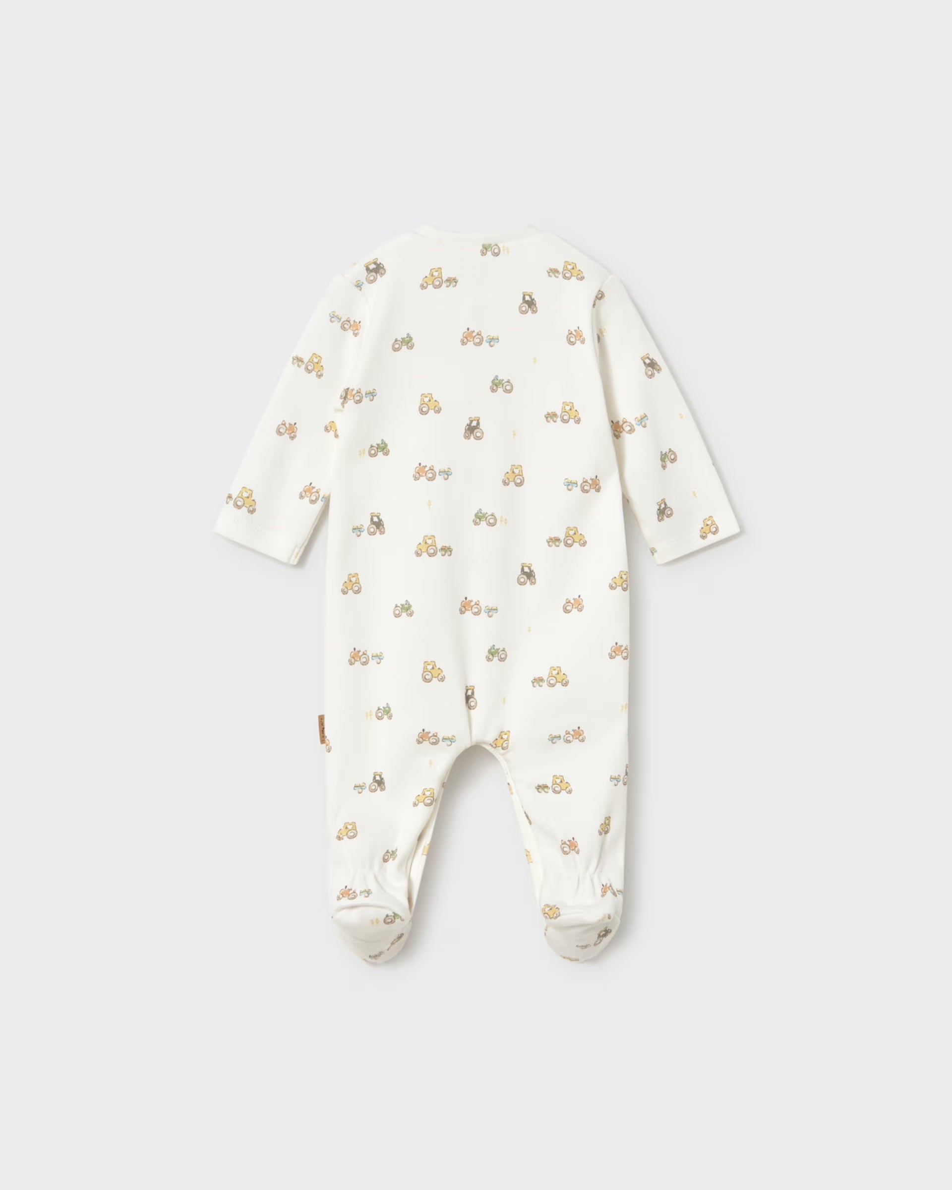 Mayoral ivory tractor sleepsuit for newborn baby boys