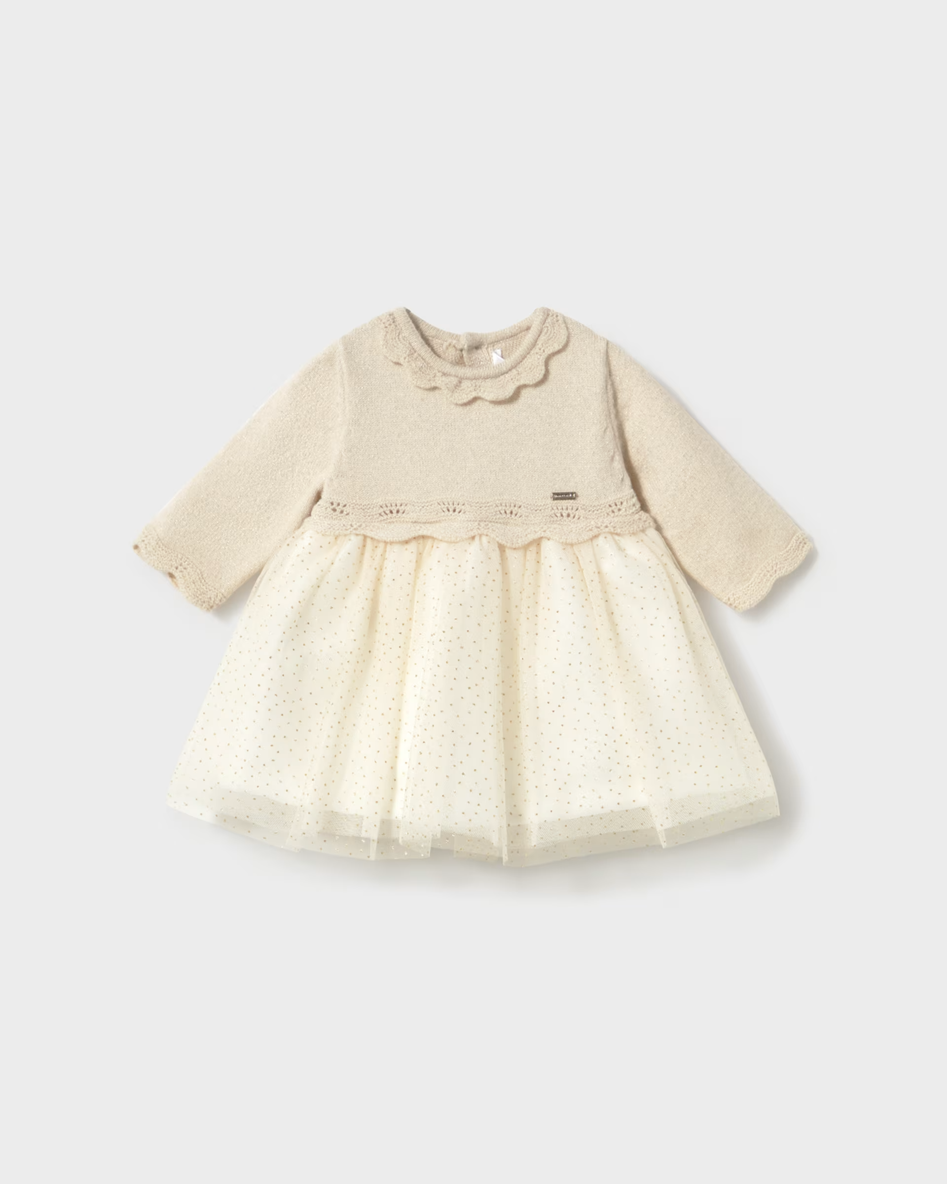 Mayoral Baby Girls Cream Tulle Occasion Dress