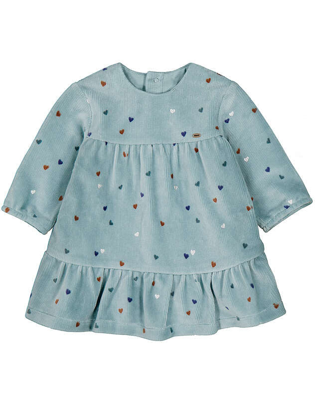 Mayoral Baby Girls Heart Print Corduroy Party Dress