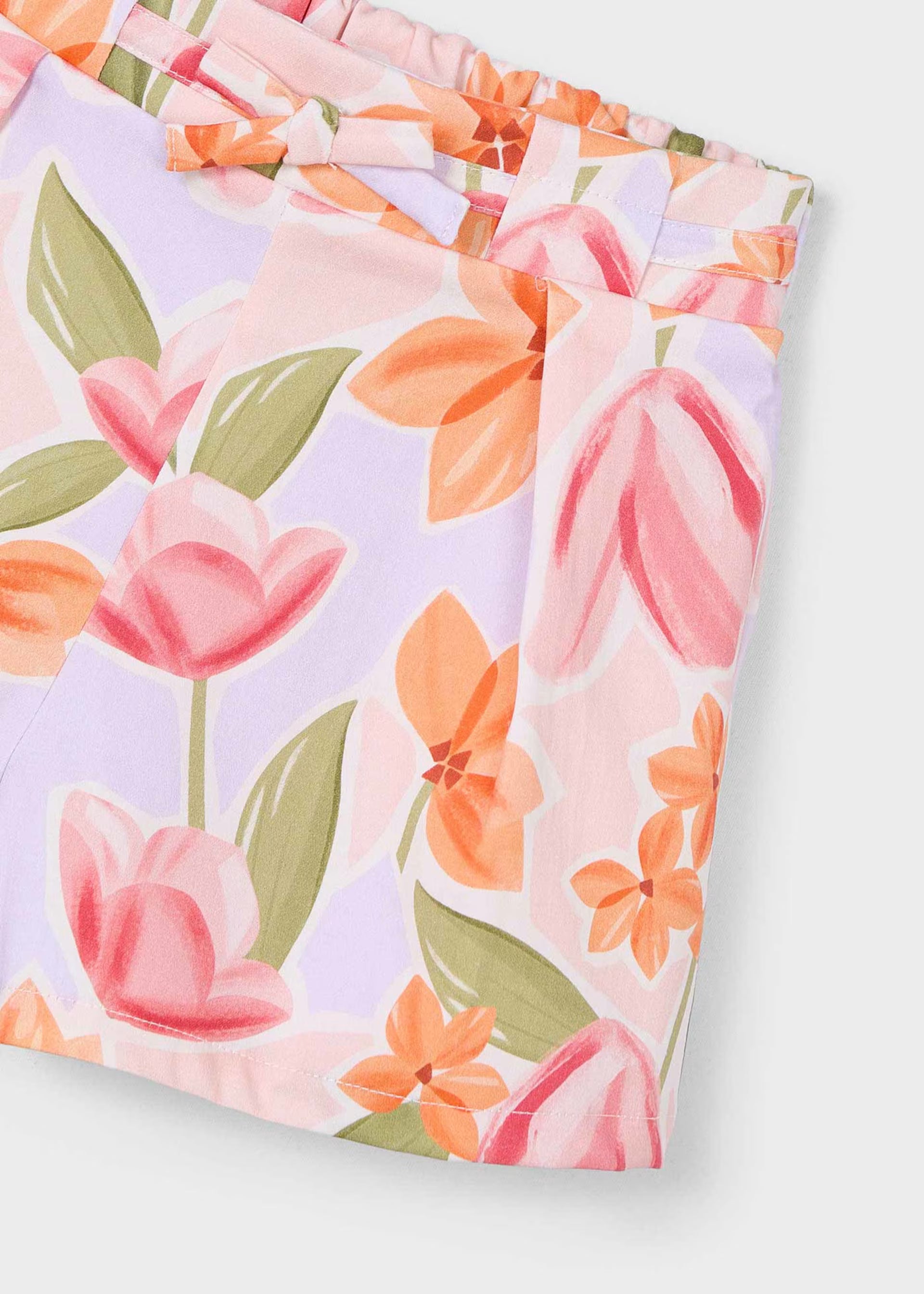 Mayoral girls floral shorts fabric detail blossom print
