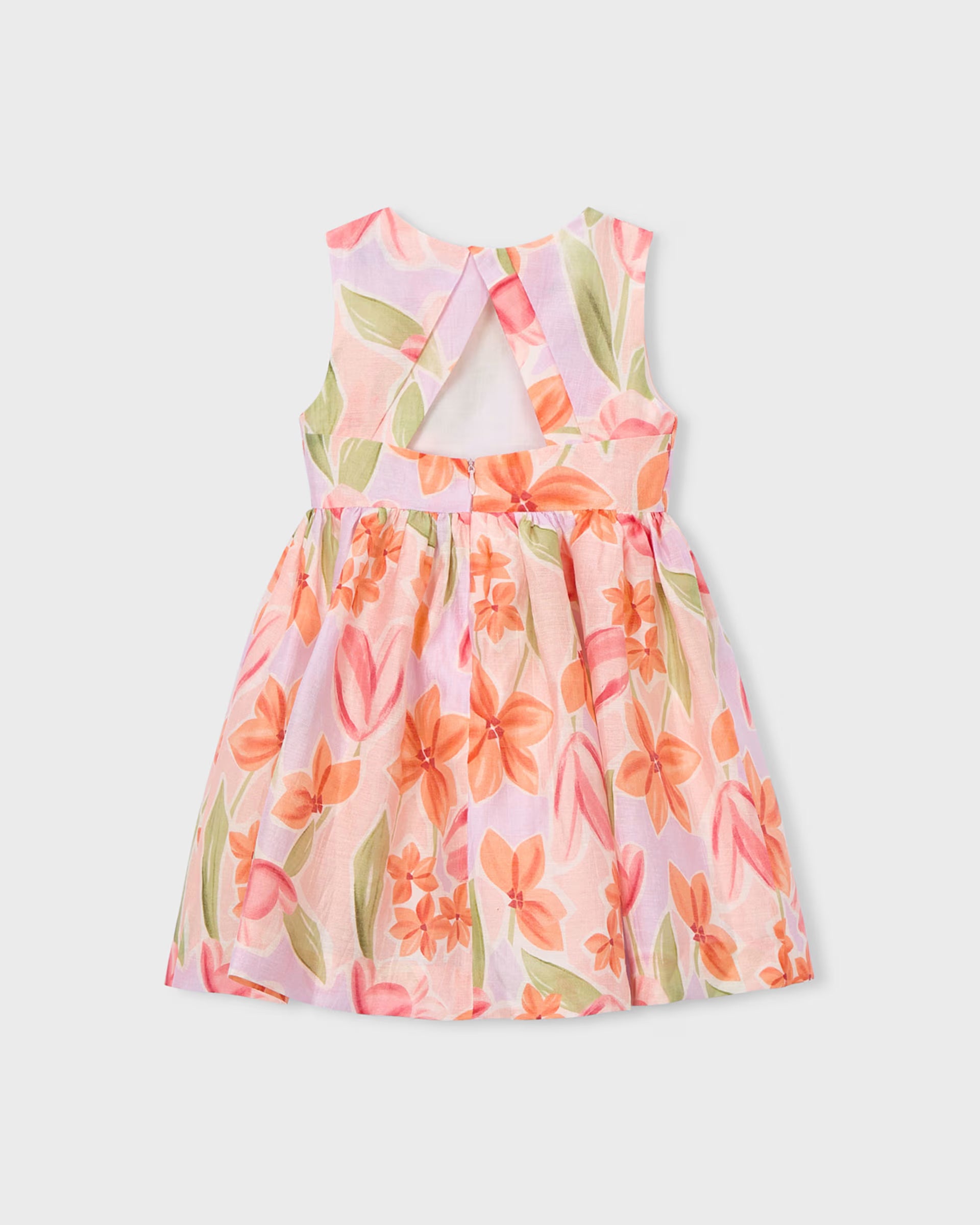 Mayoral girls floral dress back detail bow