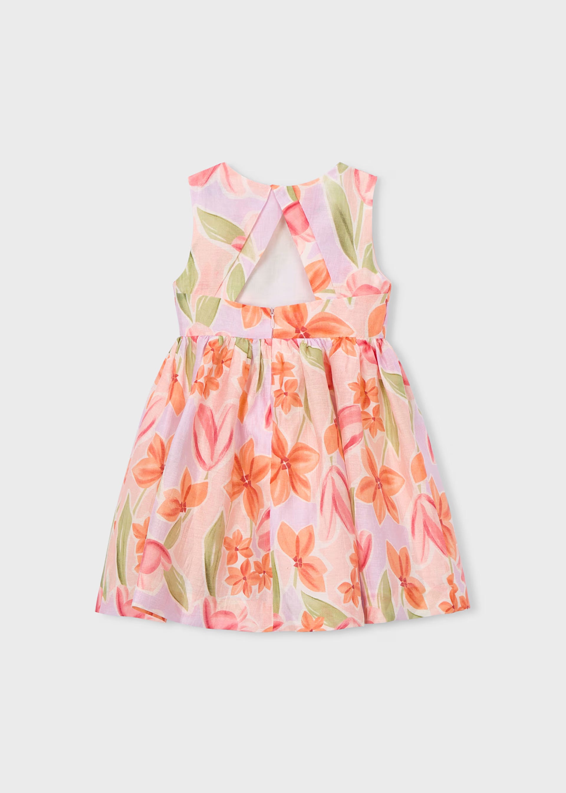 Mayoral girls floral dress back detail bow
