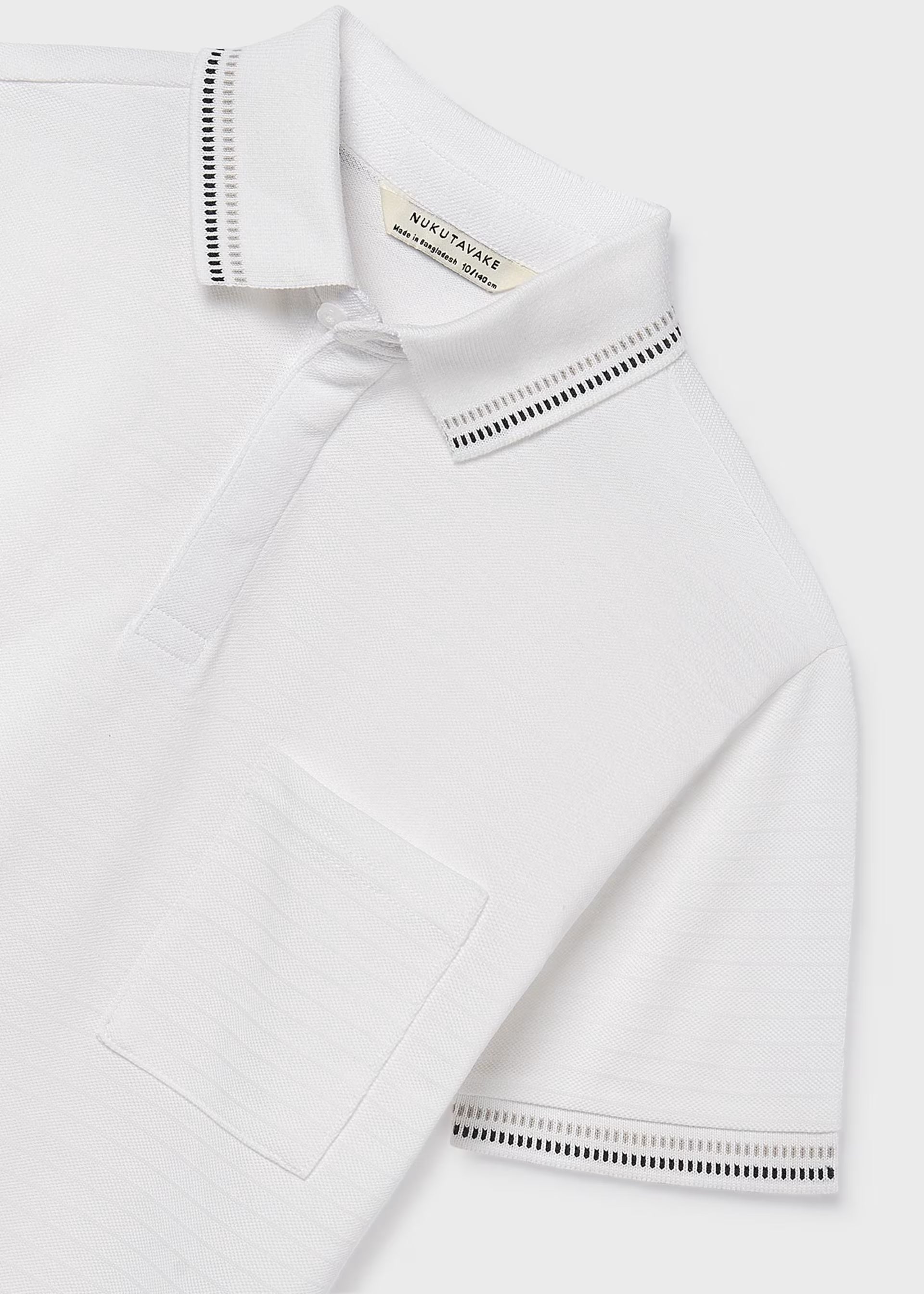 Mayoral boys polo shirt sleeve trim detail