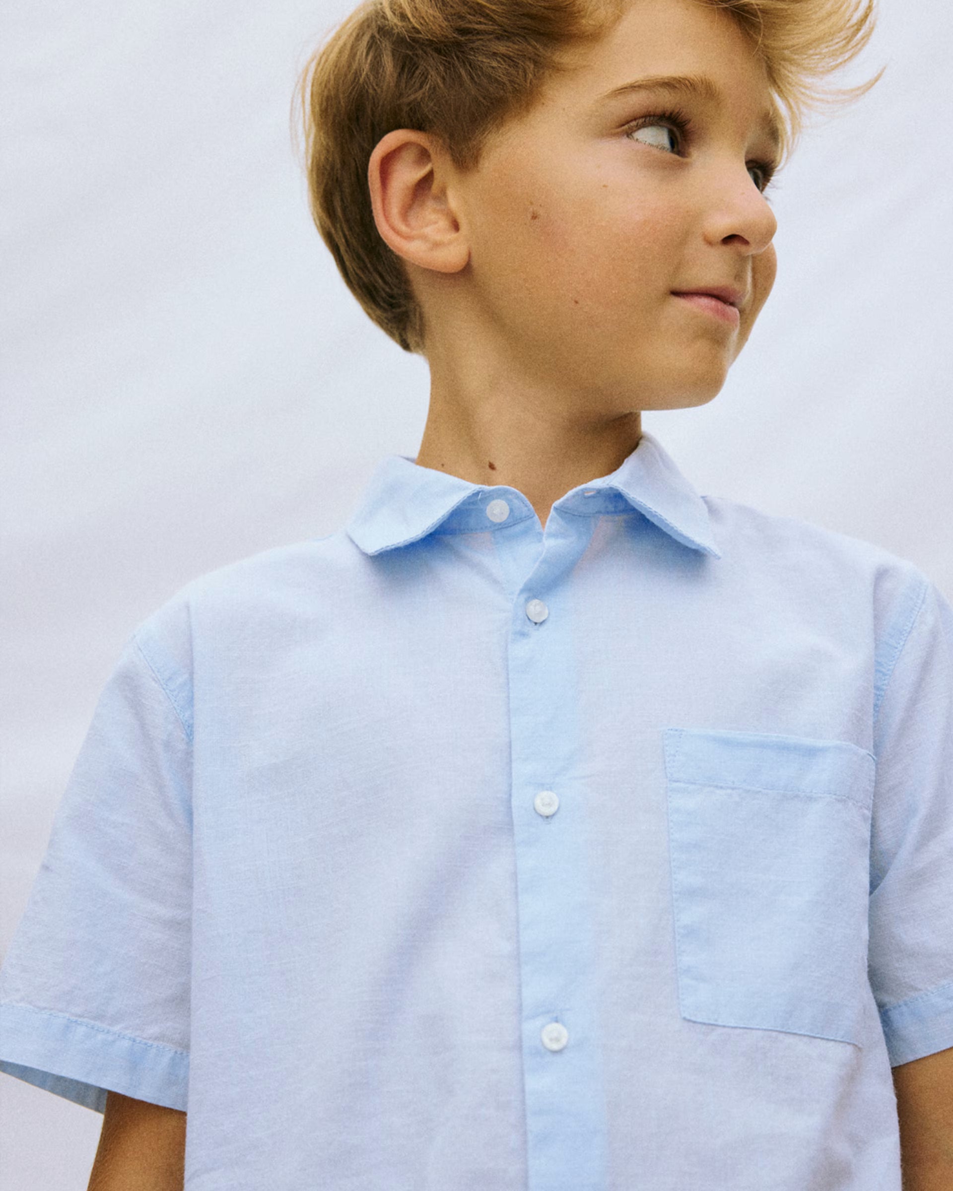 Mayoral boys summer shirt light blue cotton Ireland