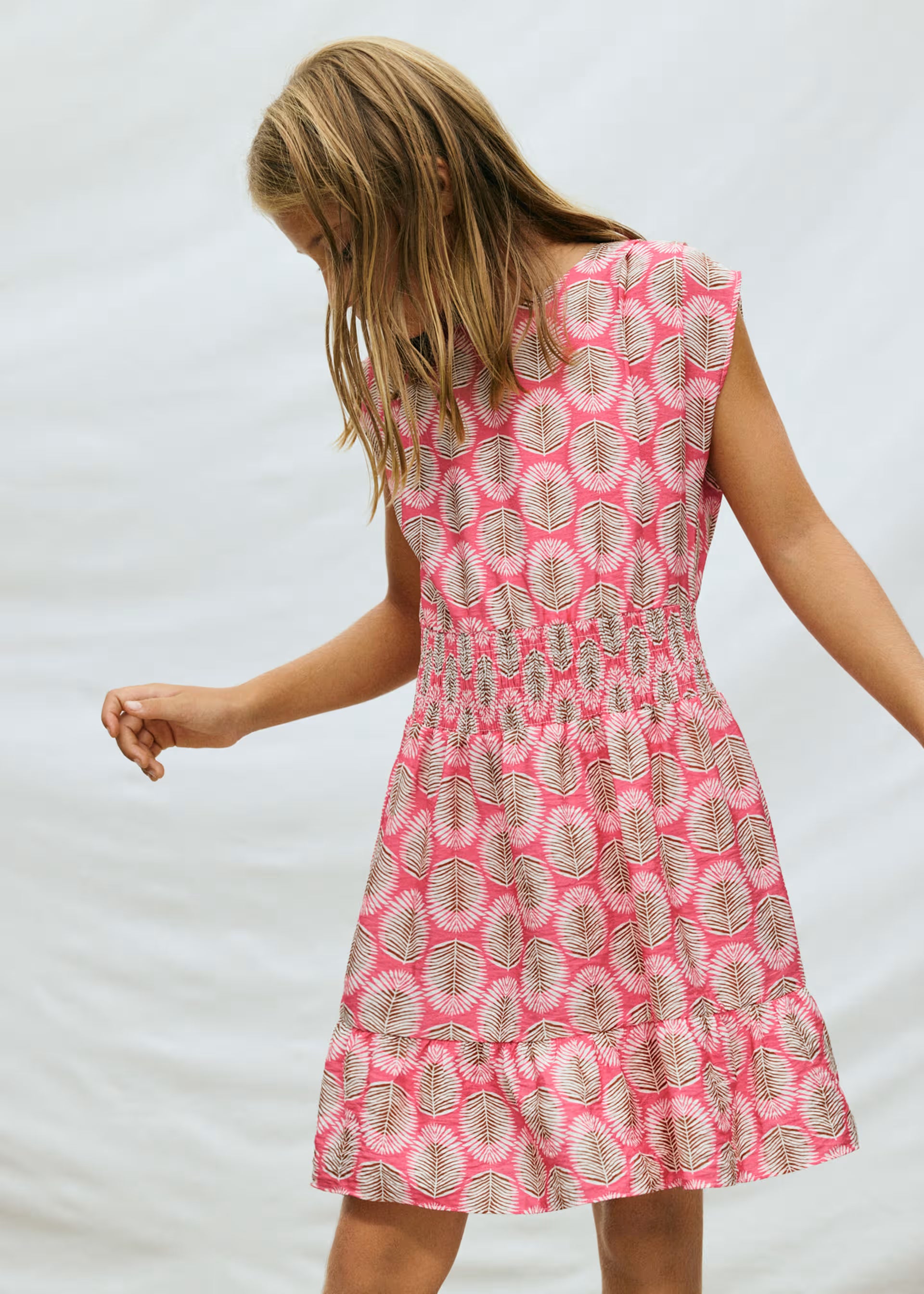 Mayoral girls coral summer dress outfit