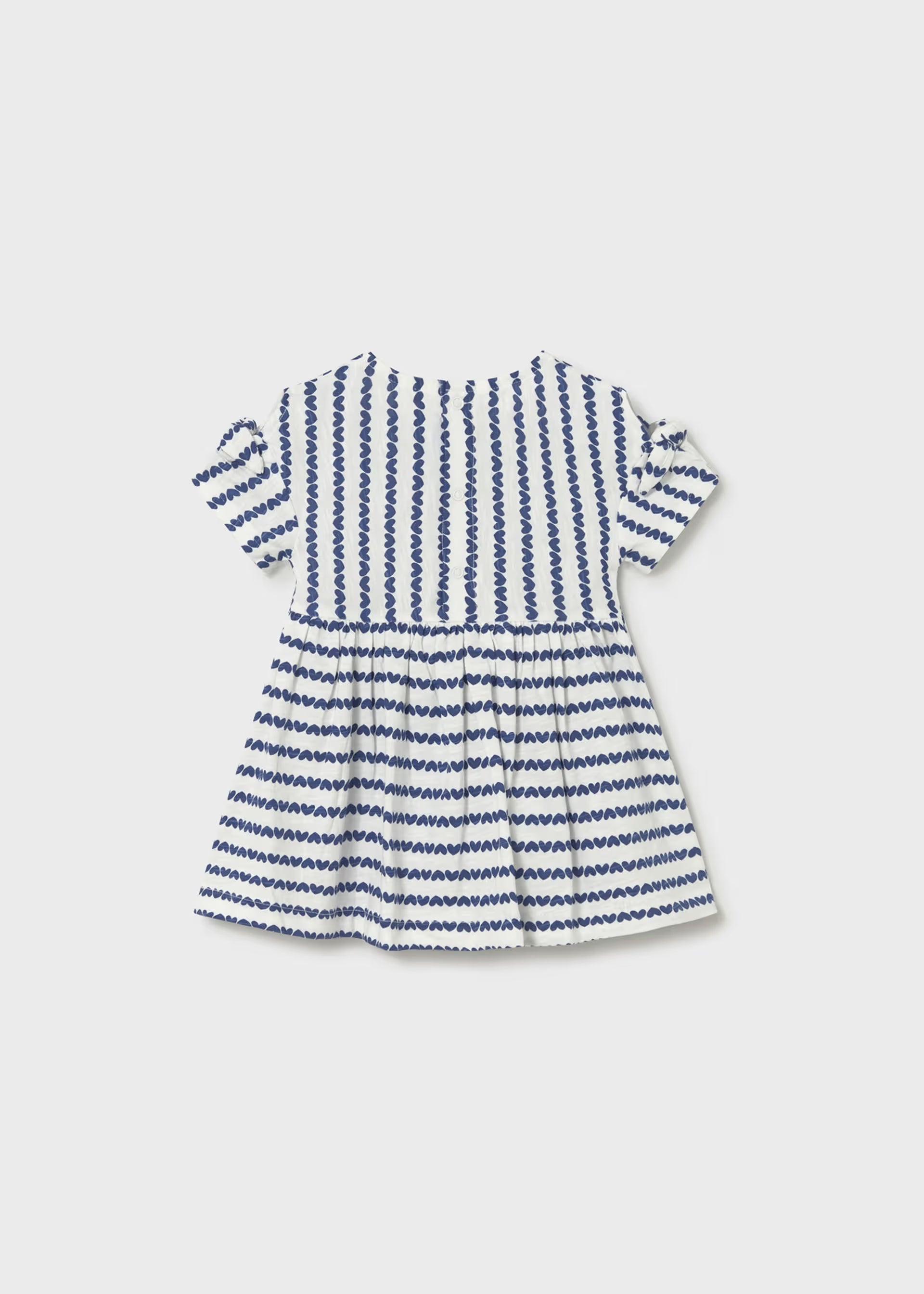 Mayoral girls blue hearts dress back view
