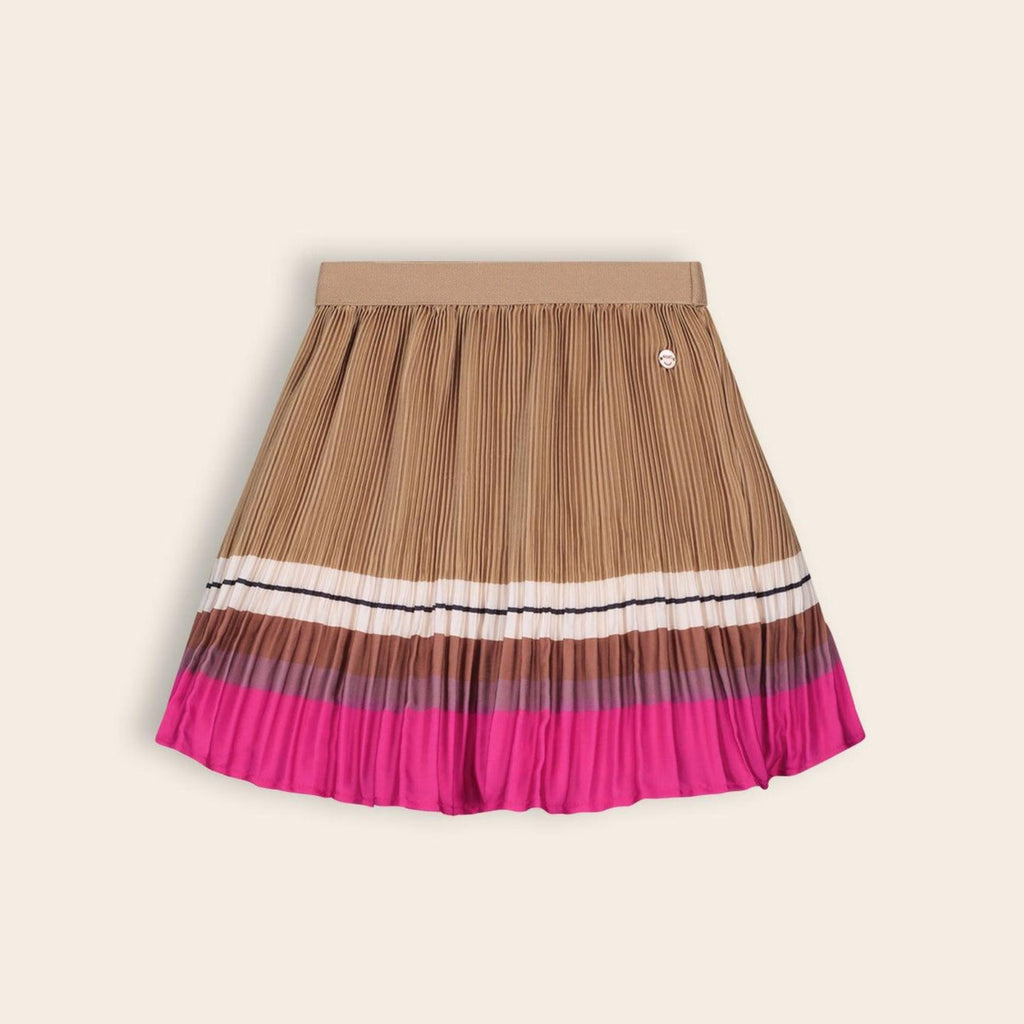NoNo Girls Pink Long Sleeve Top & Pleated skirt Set