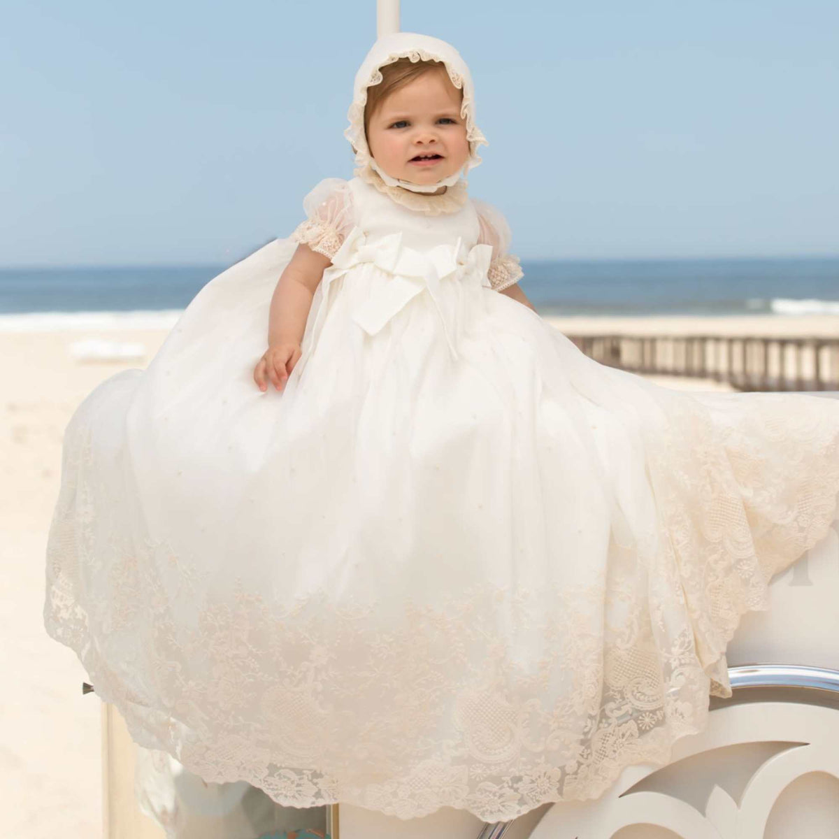 Patachou Ecru Full Length Christening Gown Christening Gowns Ireland