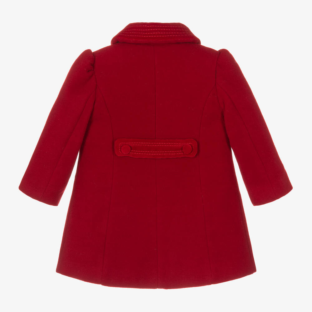 Patachou Girls Red Traditional Dress Coat From Back